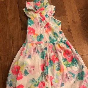 Gap woven watercolor button down dress